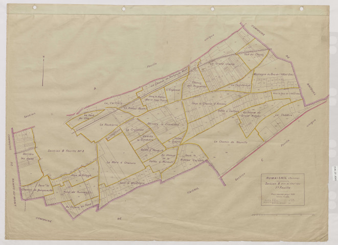Plan du cadastre rénové - Namps-Maisnil (Rumaisnil) : section B1