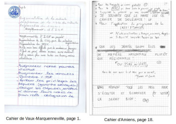 Extraits de cahiers de doléances