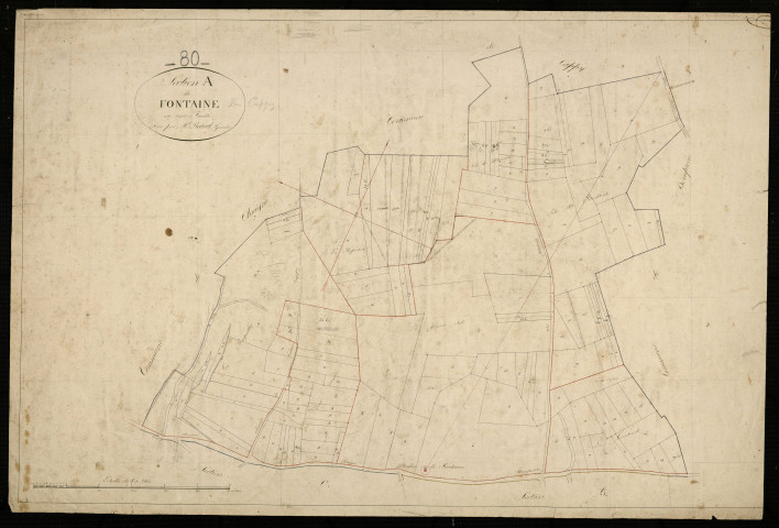 Plan du cadastre napoléonien - Fontaine-Les-Cappy (Fontaine) : A