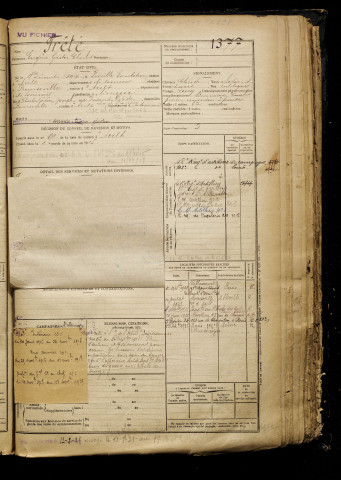 Frété, Eugène Gaston Charles, né le 09 décembre 1897 à Friville-Escarbotin (Somme), classe 1917, matricule n° 1377, Bureau de recrutement d'Abbeville