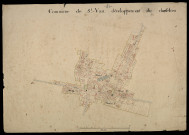 Plan du cadastre napoléonien - Saint-Vast-en-Chaussée (Saint-Vast) : Chef-lieu (Le), développement du Chef-lieu, partie des sections A, B, C et D