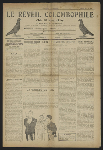 Le Réveil colombophile de Picardie, numéro 12