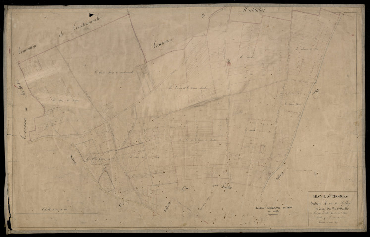 Plan du cadastre napoléonien - Mesnil-Saint-Georges : Village (Le), A1