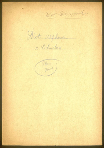 Chaulnes. Demande d'indemnisation des dommages de guerre : dossier Diot-Grongnard