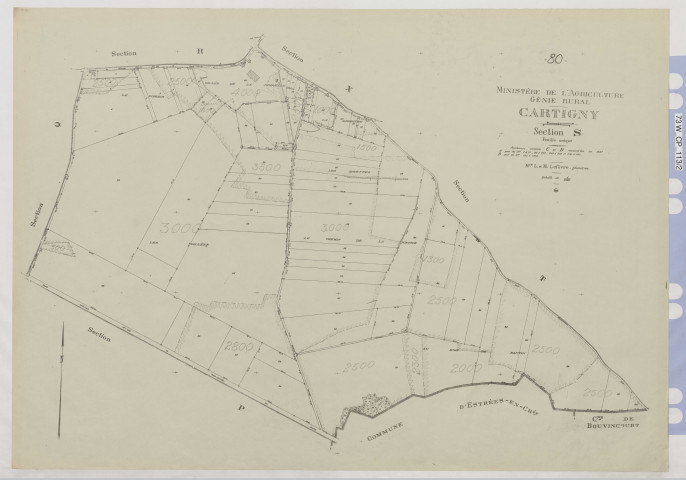 Plan du cadastre rénové - Cartigny : section S