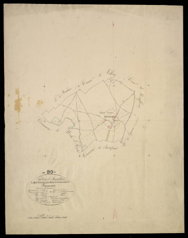 Plan du cadastre napoléonien - Foucaucourt-Hors-Nesles (Foucaucourt) : tableau d'assemblage