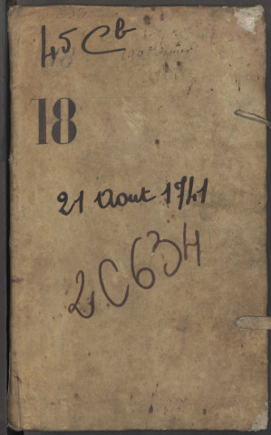 Centième denier du bureau d’Amiens pour la période du 21 août 1741 au 28 avril 1742