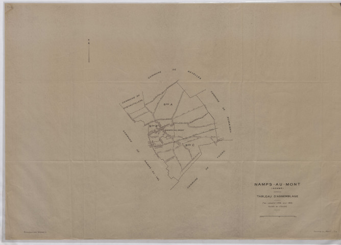 Plan du cadastre rénové - Namps-Maisnil (Namps-au-Mont) : tableau d'assemblage (TA)