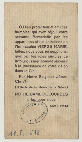 Sainte Bernadette de Lourdes