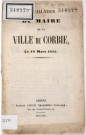 Installation du maire de la ville de Corbie, le 18 mars 1855