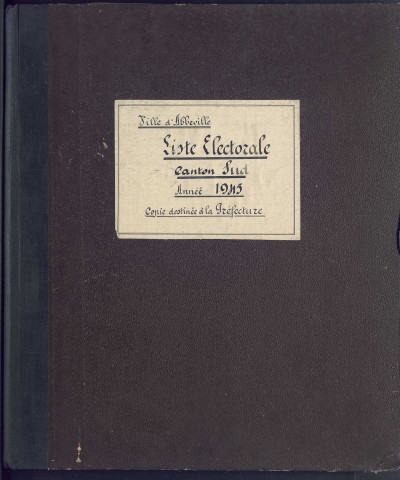Liste électorale 1945 : Abbeville ville (canton Sud)
