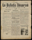 LE BULLETIN DESARME. ORGANE DU 44E BATAILLON DE CHASSEURS A PIED