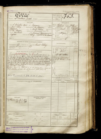 Gorré, Constant Joseph, né le 02 décembre 1901 à Cayeux-sur-Mer (Somme), classe 1921, matricule n° 763, Bureau de recrutement d'Abbeville