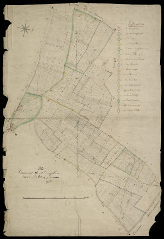 Plan du cadastre napoléonien - Saint-Sauflieu : Comtesse (La), B