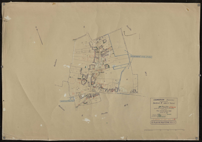 Plan du cadastre rénové - Cambron : section E