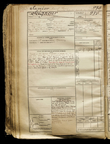 Samier, Marcel Henri, classe 1914, matricule n° 978, Bureau de recrutement d'Abbeville