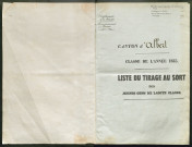 Tirage au sort (arrondissement de Péronne) de l'année 1853