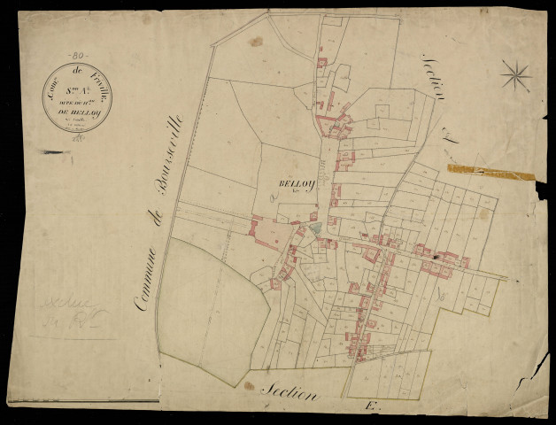 Plan du cadastre napoléonien - Friville-Escarbotin (Friville) : Hameau de Belloy (Le), A2