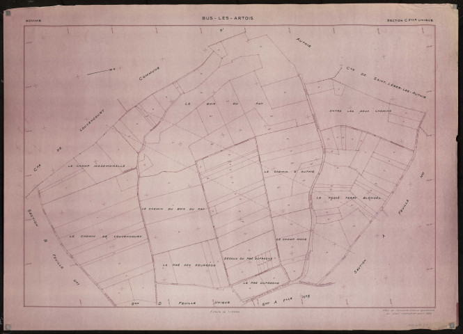 Plan du cadastre rénové - Bus-lès-Artois : section C