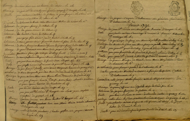 Etude de Me Antoine Demachy. Répertoire pour la période 1792-an VI