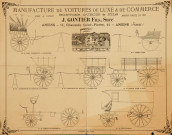Manufacture de voitures de luxe & de commerce Gontier Dubois & Fils, maison fondée en 1821, J. Gontier Fils Successeur. Amiens - 11 chaussée Saint-Pierre - Usine à vapeur