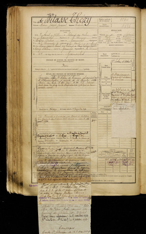 de Witasse Thézy, Marie Joseph Jacques Ludovic, né le 02 avril 1878 à Vismes (Somme), classe 1898, matricule n° 1160, Bureau de recrutement d'Abbeville