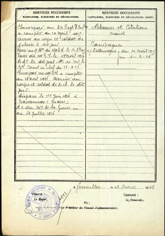 Détaille, Georges Stanislas Eugène, né le 27 janvier 1876 à Marcelcave (Somme), classe 1916, matricule n° 1421, Bureau de recrutement d'Amiens