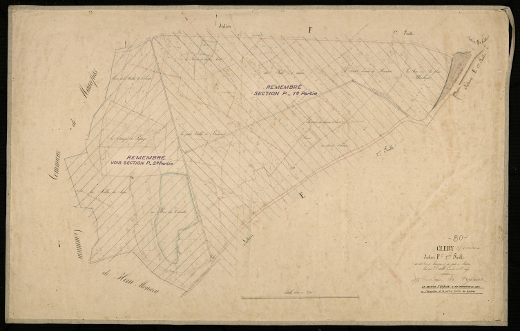 Plan du cadastre napoléonien - Clery-sur-Somme (Cléry) : Riez de Maurepas (Les) ; Puits à Marne (Le), F2