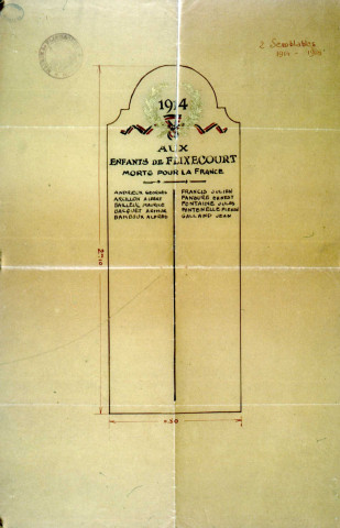 1914. Aux enfants de Flixecourt morts pour la France