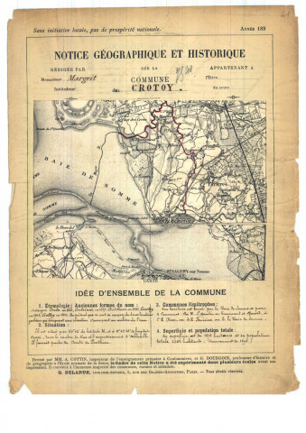 Le Crotoy : notice historique et géographique sur la commune