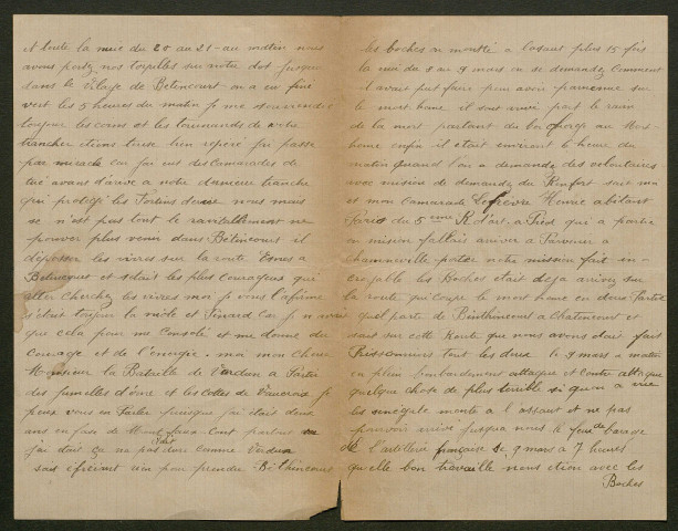 Témoignage de Lajeunesse, Emile (Artilleur) et correspondance avec Jacques Péricard