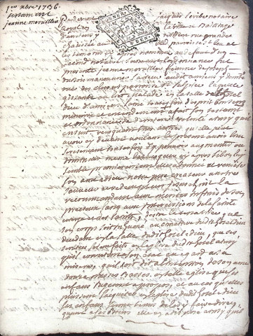 Etude de Me Jacques Scribe à Amiens (étude n°6). Minutes de l'année 1736