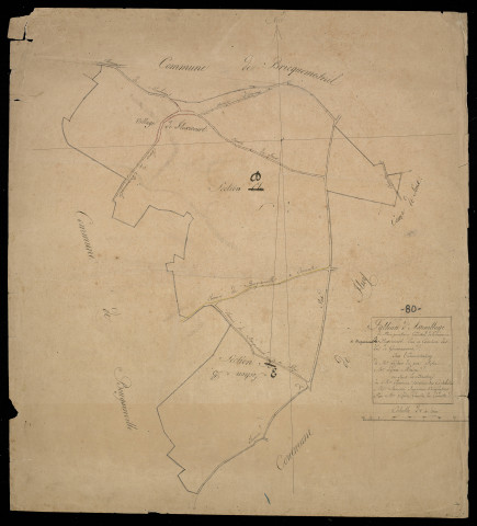 Plan du cadastre napoléonien - Briquemesnil-Floxicourt (Floxicourt) : tableau d'assemblage