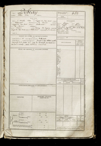 Debray, Kléber Lucien, né le 08 décembre 1896 à Longpré-les-Corps-Saints (Somme), classe 1916, matricule n° 459, Bureau de recrutement d'Abbeville