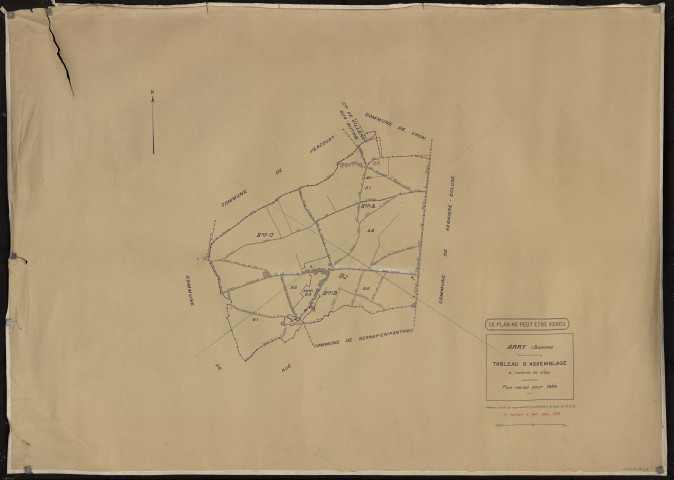 Plan du cadastre rénové - Arry : tableau d'assemblage (TA)