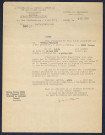 Lettre accompagnant le décret portant concession de la médaille militaire à titre posthume à Georges, Maurice Robbe le 9 octobre 1956