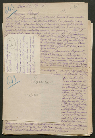 Témoignage de Louvart, Louis et correspondance avec Jacques Péricard