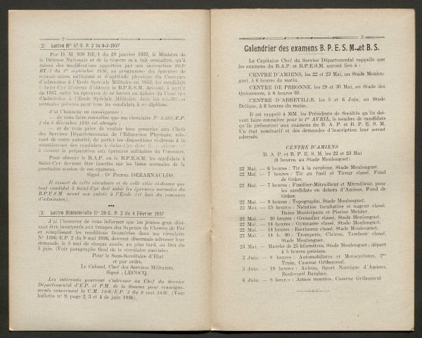 Bulletin mensuel de la Commission Consultative d'Education Physique et du Service Départemental d'Education Physique et Préparation Militaire Elémentaire de la Somme, numéro 4 (3e année)
