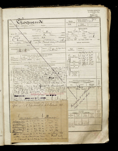 Choqueuse, René Eugène Octave, né le 30 juin 1896 à Doullens (Somme), classe 1916, matricule n° 1416, Bureau de recrutement d'Amiens