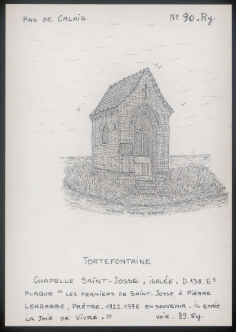 Tortefontaine (Pas-de-Calais) : chapelle Saint-Josse - (Reproduction interdite sans autorisation - © Claude Piette)