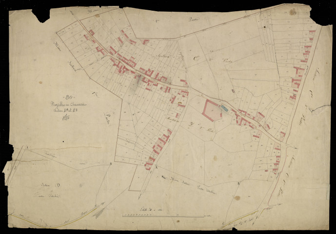 Plan du cadastre napoléonien - Noyelles-en-Chaussée (Noyelles en Chaussée) : E3 et D2