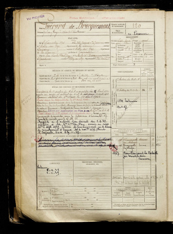 Guérard De Bracquemont, Jehan Eugène Charles Paul, né le 08 novembre 1901 à Grivesnes (Somme), classe 1921, matricule n° 120, Bureau de recrutement de Péronne