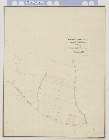 Plan du cadastre rénové - Beaumont-Hamel : section S3