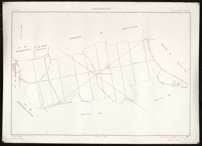 Plan du cadastre rénové - Lucheux : section A