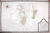 Première carte du plan d'Halloy, levée et dessinée pour Monseigneur-de-Machault, évêque d'Amiens