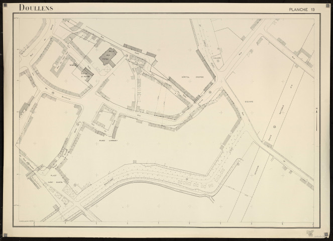 Plan du cadastre rénové - Doullens : section P13