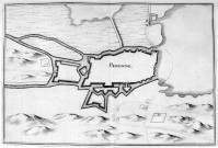 Plan géométral de l'enceinte fortifiée de la ville de Péronne
