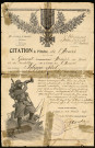 Citation à l'ordre de l'Armée de Noël Filippi, maréchal des logis chef au 3e Régiment d'artillerie coloniale