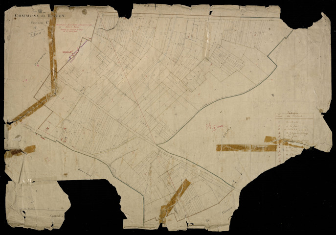 Plan du cadastre napoléonien - Rivery : C