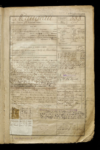 Maugeau, Edouard Joseph Alphonse, né le 11 mai 1899 à Saint-Riquier (Somme), classe 1919, matricule n° 533, Bureau de recrutement d'Abbeville